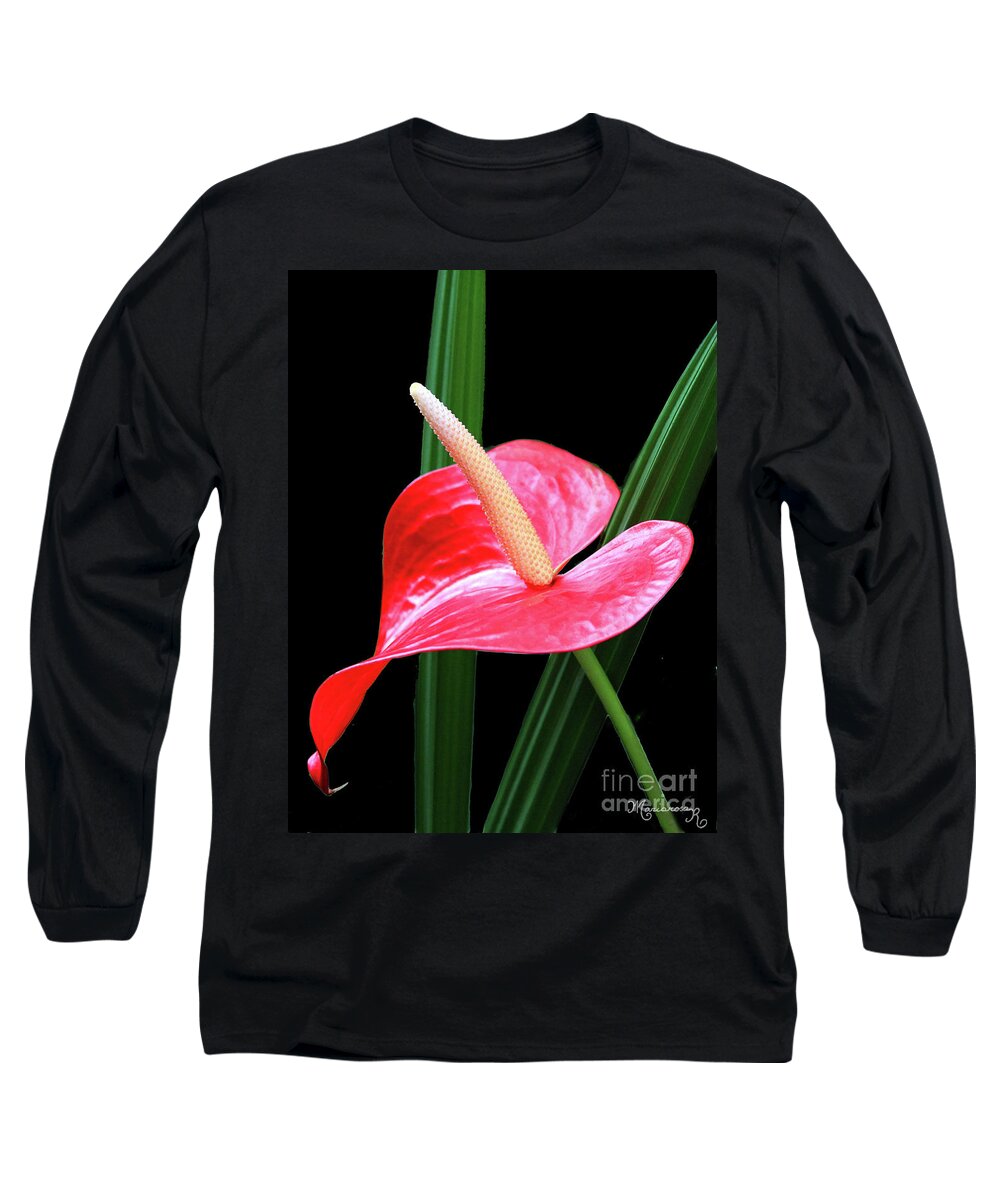 Nature Long Sleeve T-Shirt featuring the photograph Anthurium by Mariarosa Rockefeller