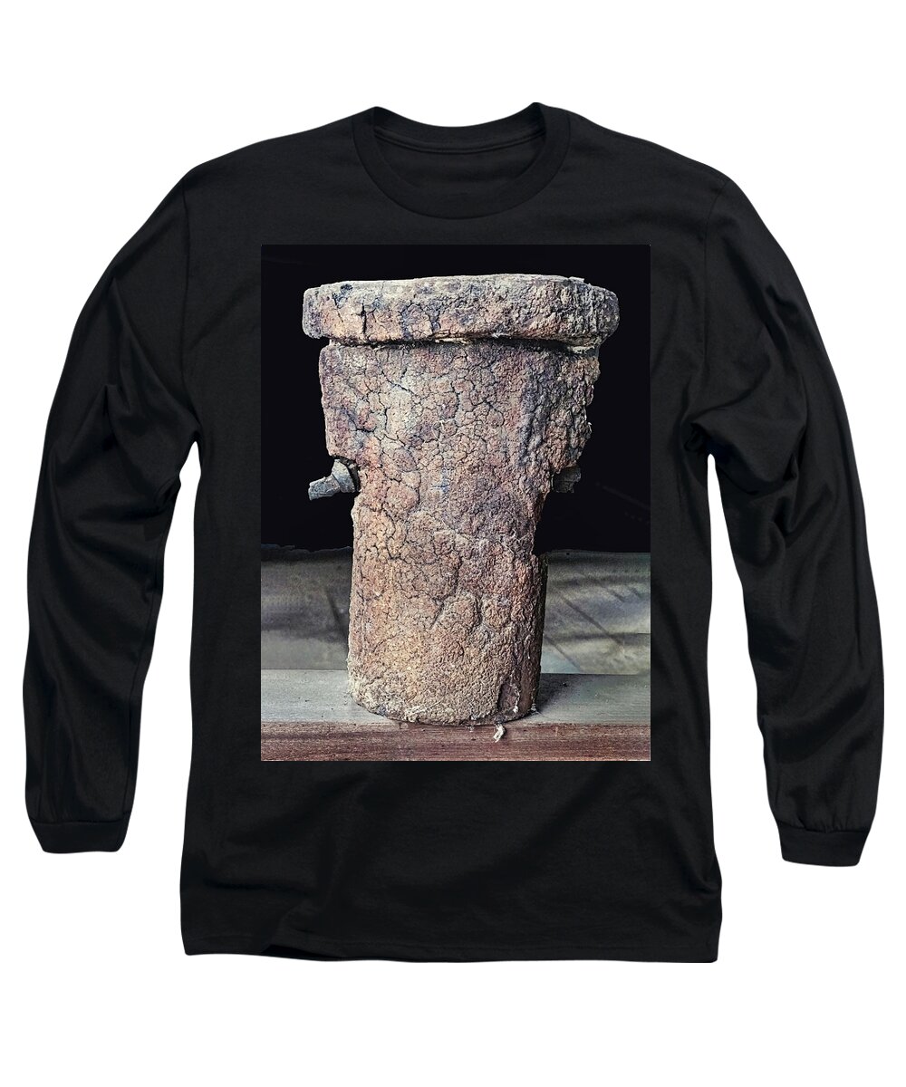 Lubricaion Long Sleeve T-Shirt featuring the photograph Antique Axle Grease Bucket by Gary Slawsky