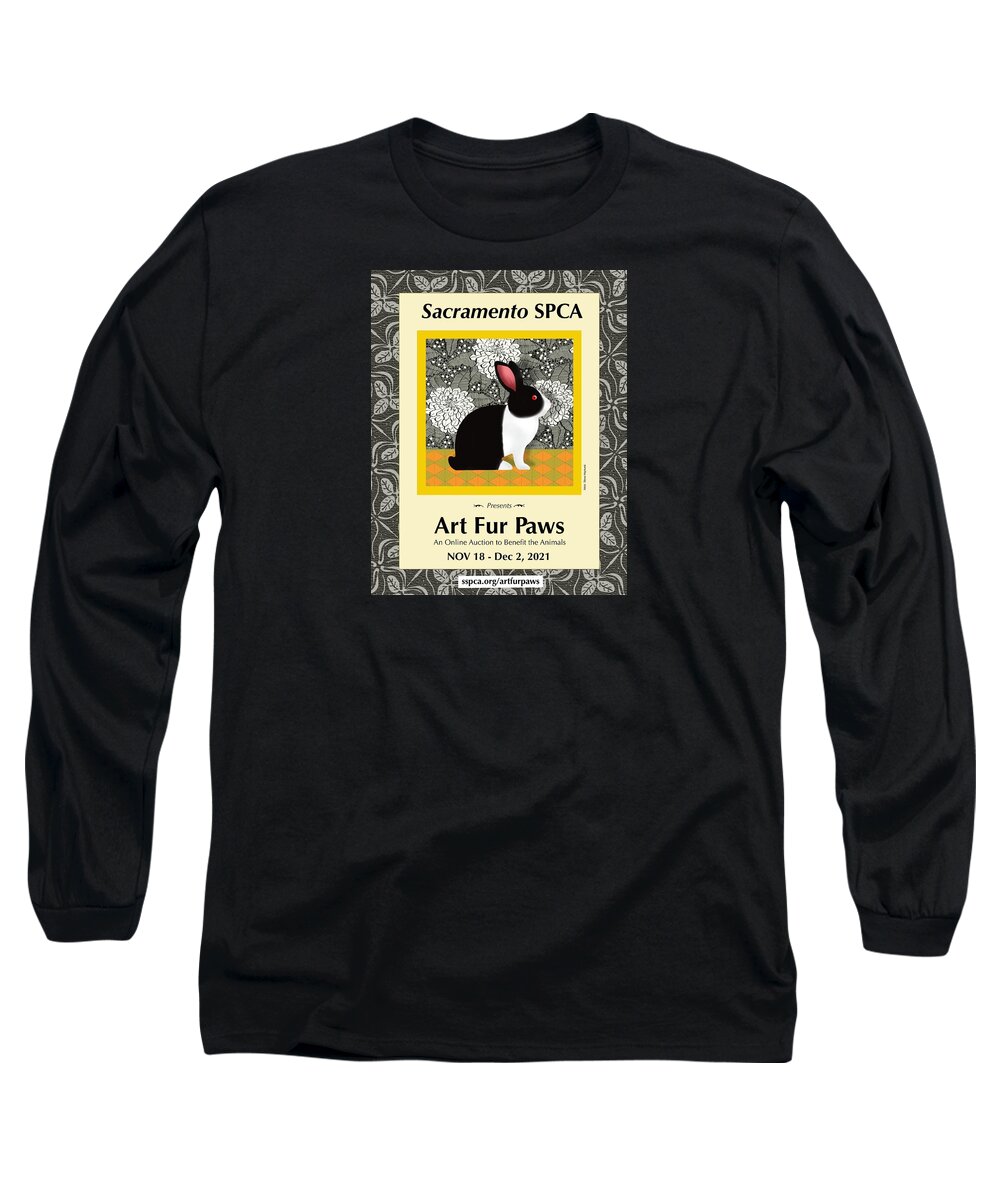  Long Sleeve T-Shirt featuring the digital art Art Fur Paws Auction Poster by Steve Hayhurst