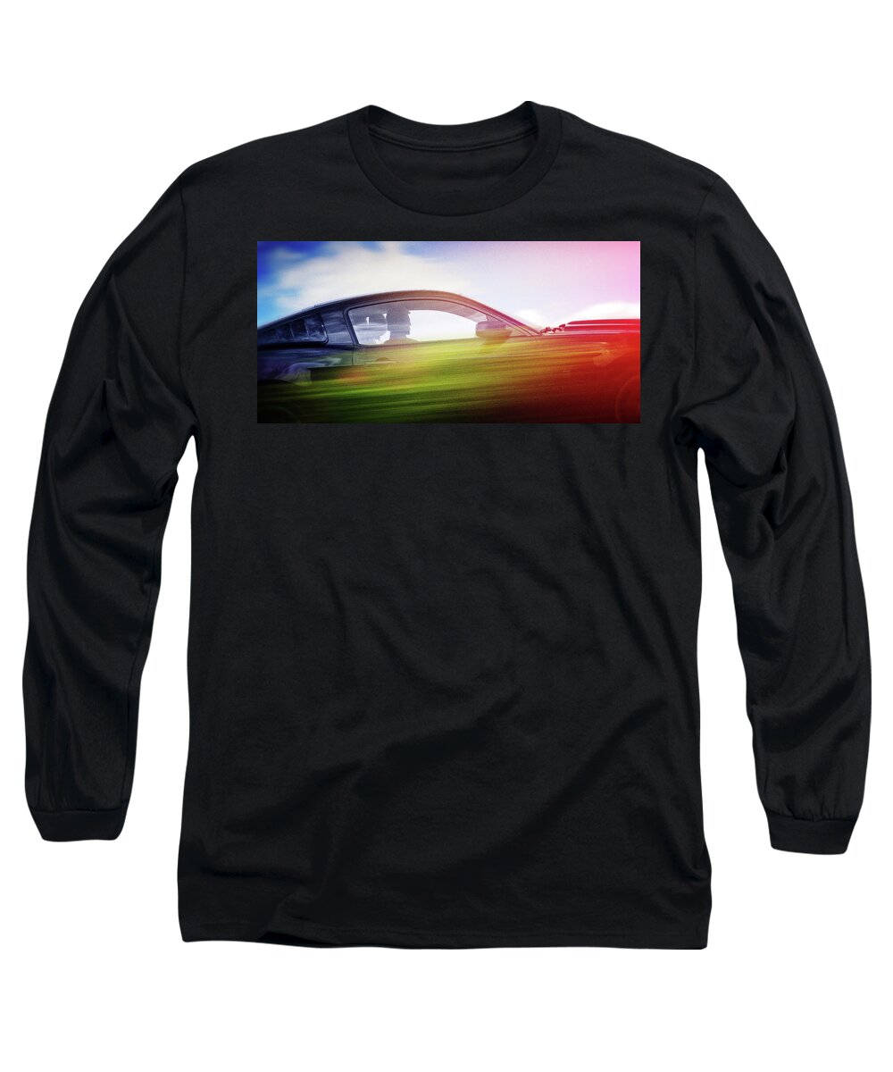 Racing Long Sleeve T-Shirt featuring the digital art Art - Pursuit of Time by Matthias Zegveld