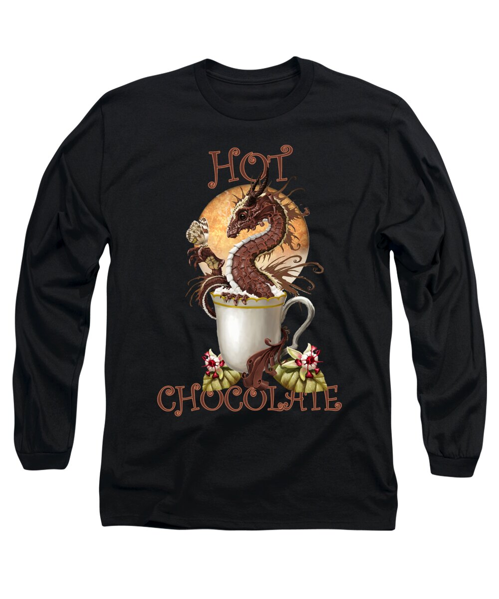 Hot Chocolate Long Sleeve T-Shirt featuring the digital art Hot Chocolate Dragon by Stanley Morrison