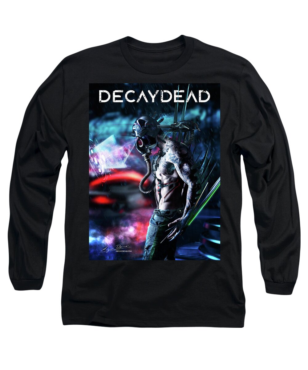 Argus Dorian Long Sleeve T-Shirt featuring the digital art Aeacus The Judge of Death by Argus Dorian