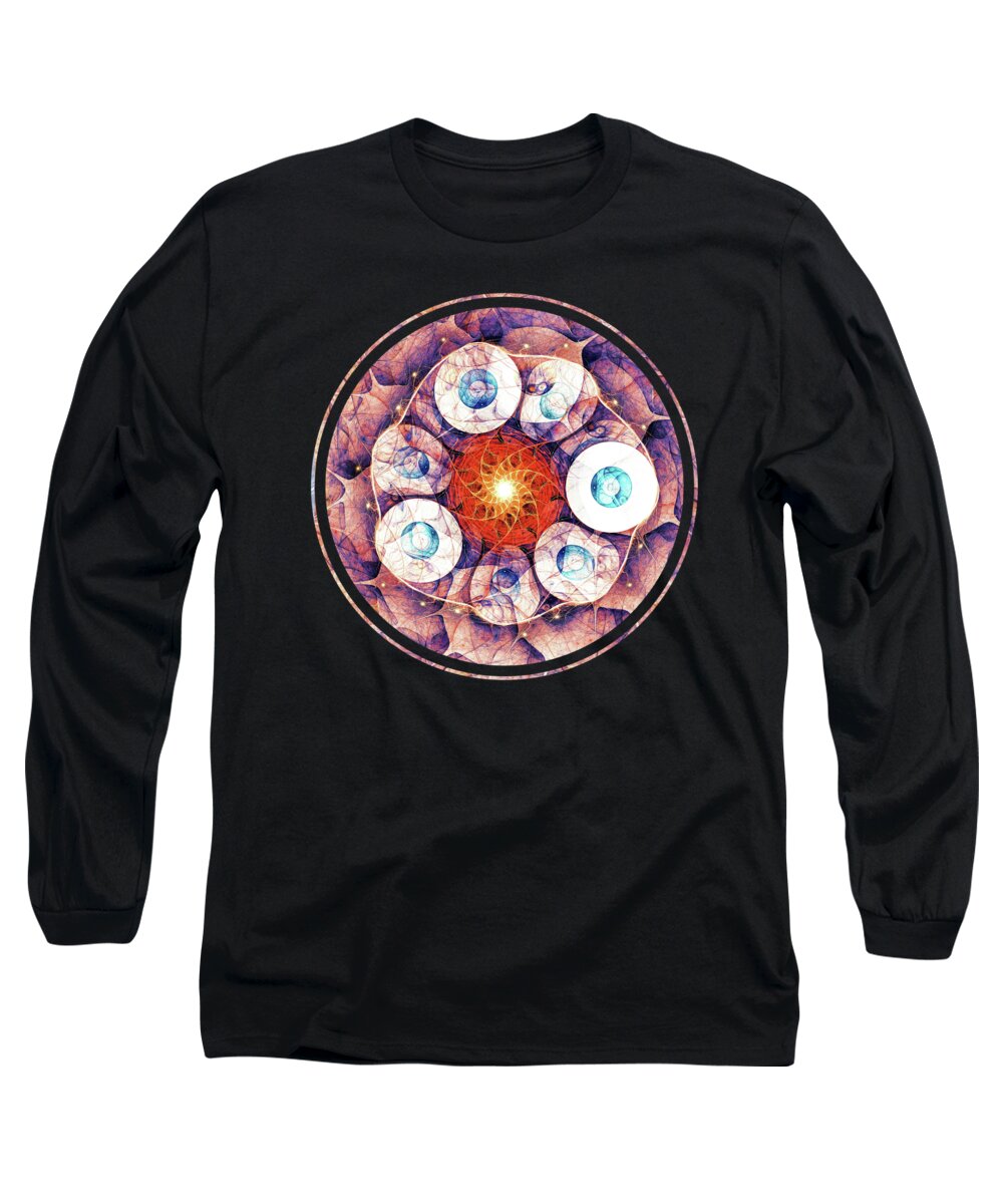 Interior Long Sleeve T-Shirt featuring the digital art Binding of Seven by Anastasiya Malakhova