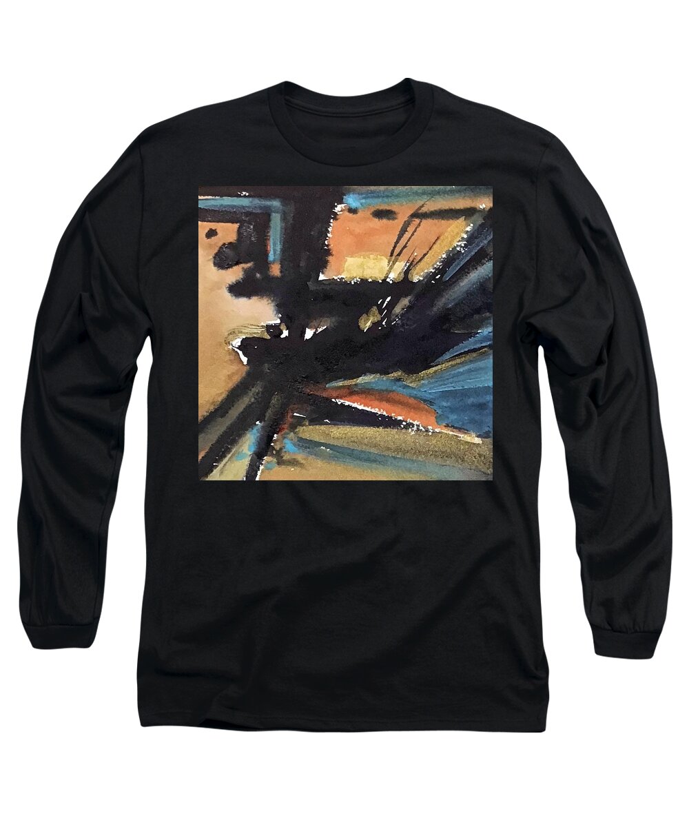 Abstract Long Sleeve T-Shirt featuring the painting Beginnings by Judith Levins
