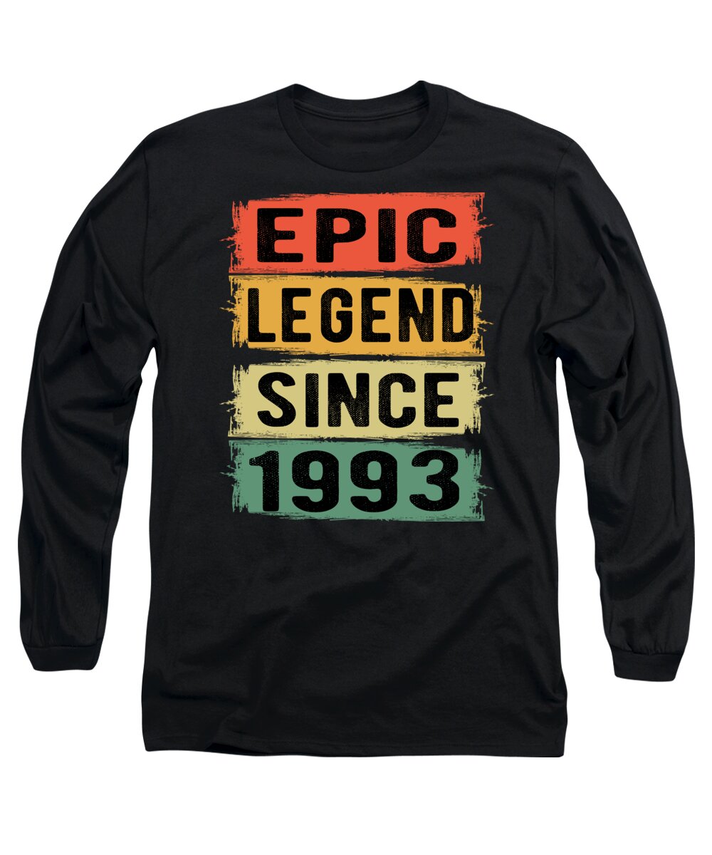 Born 1993 Long Sleeve T-Shirt featuring the digital art Born 1993 Birthday Gift by Manuel Schmucker