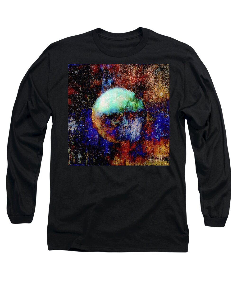 World Long Sleeve T-Shirt featuring the painting Brave New World by Neece Campione