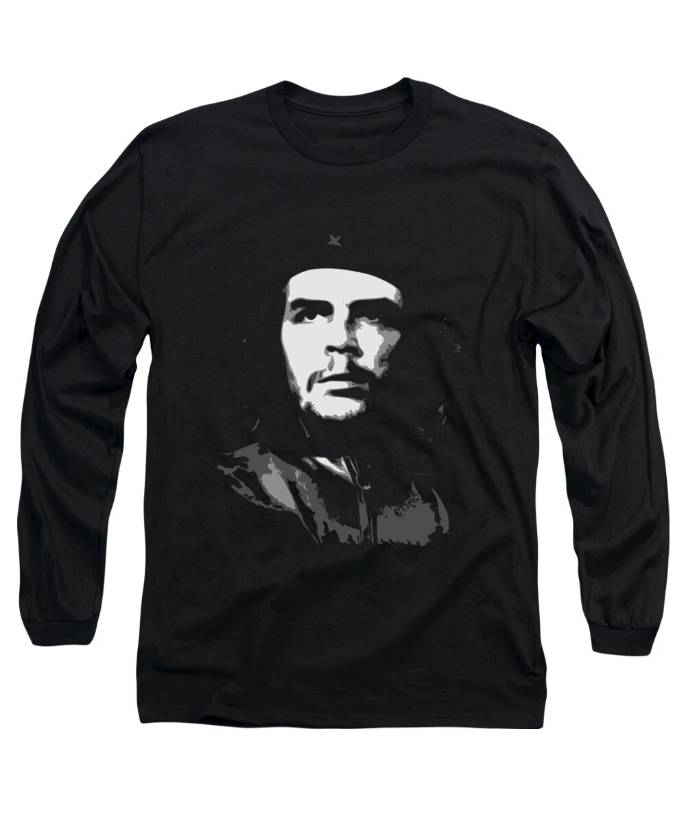 Che Guevara Black and White Long Sleeve T-Shirt by Megan Miller - Fine Art  America