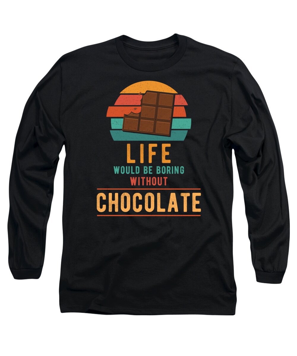 Chocolate Gift Funny Long Sleeve T-Shirt featuring the digital art Chocolate Gift Funny by Manuel Schmucker