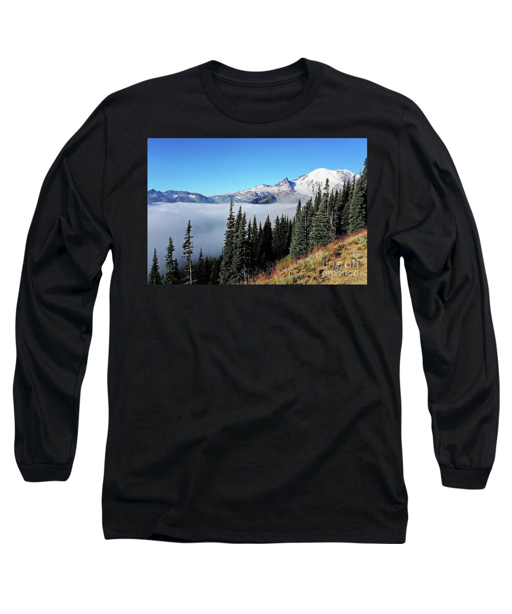Clouds Long Sleeve T-Shirt featuring the photograph Cloud Inversion by Sylvia Cook