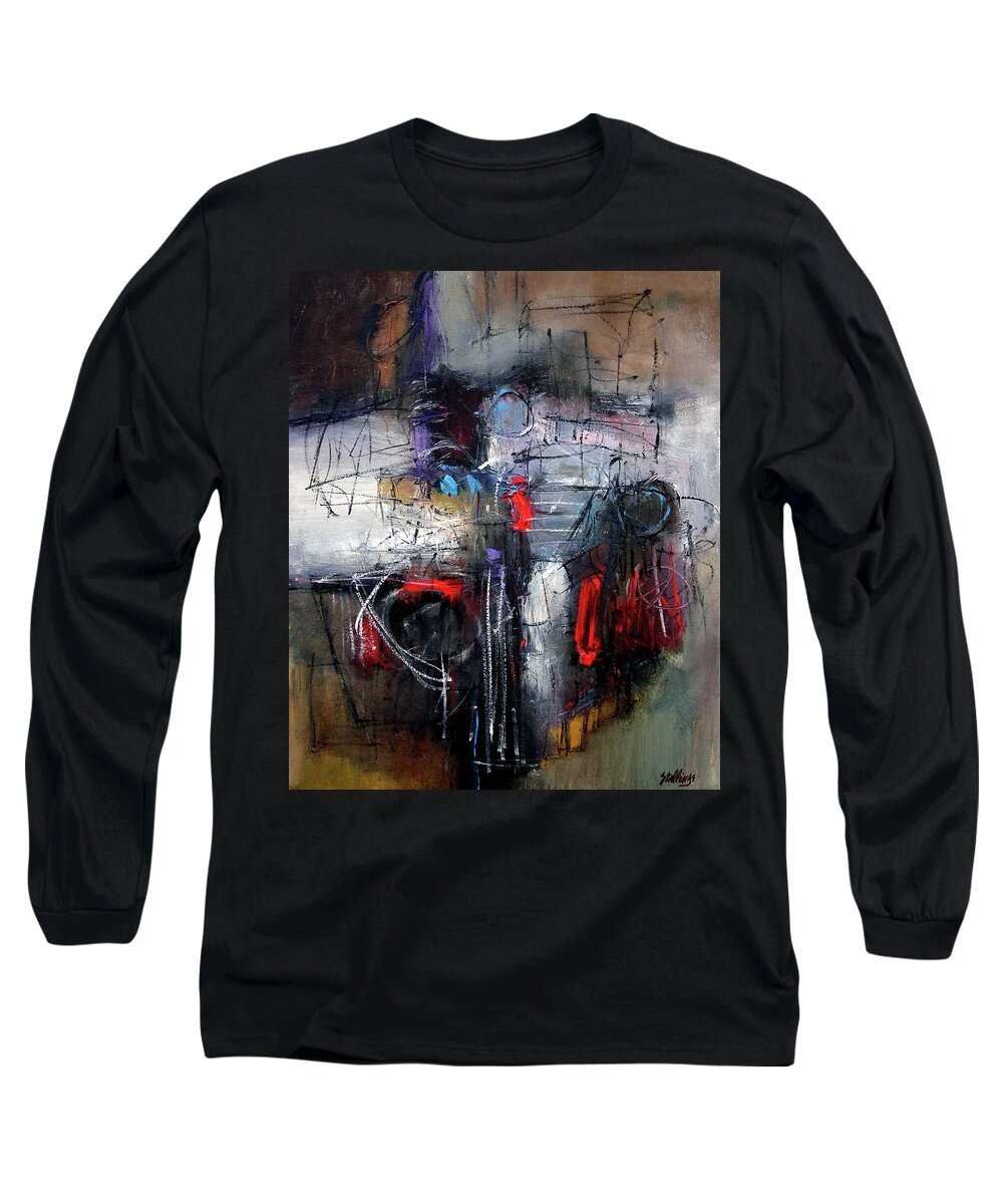  Long Sleeve T-Shirt featuring the painting Counterbalance by Jim Stallings