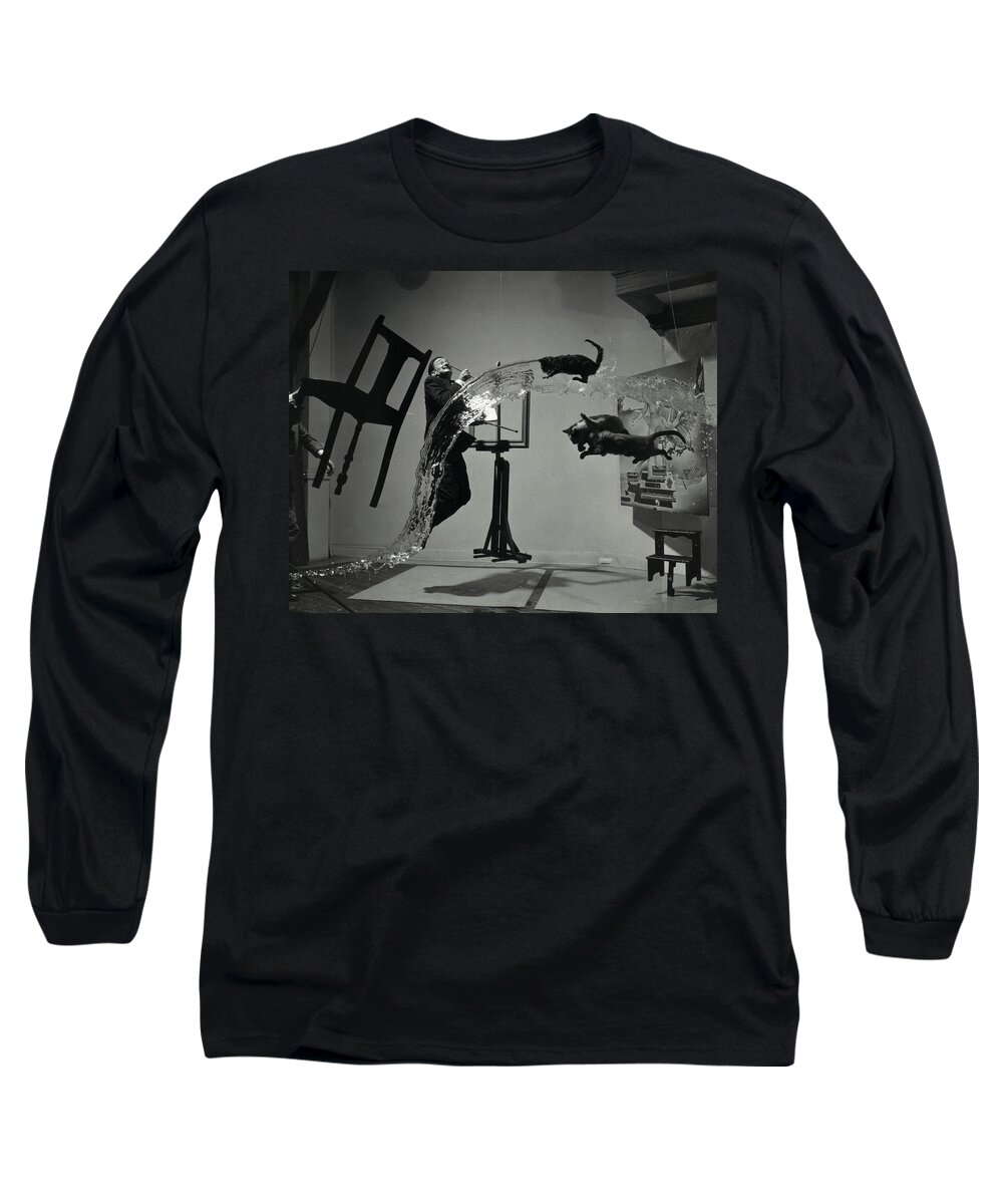 Philippe Halsman Long Sleeve T-Shirt featuring the painting Dali Atomicus, 1948 by Philippe Halsman