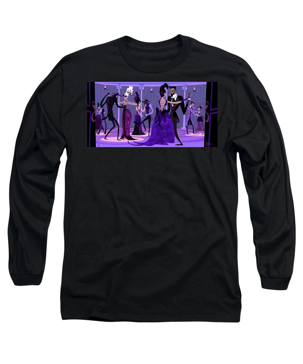 Gothic Long Sleeve T-Shirt featuring the digital art Dark Beauties by Alan Bodner