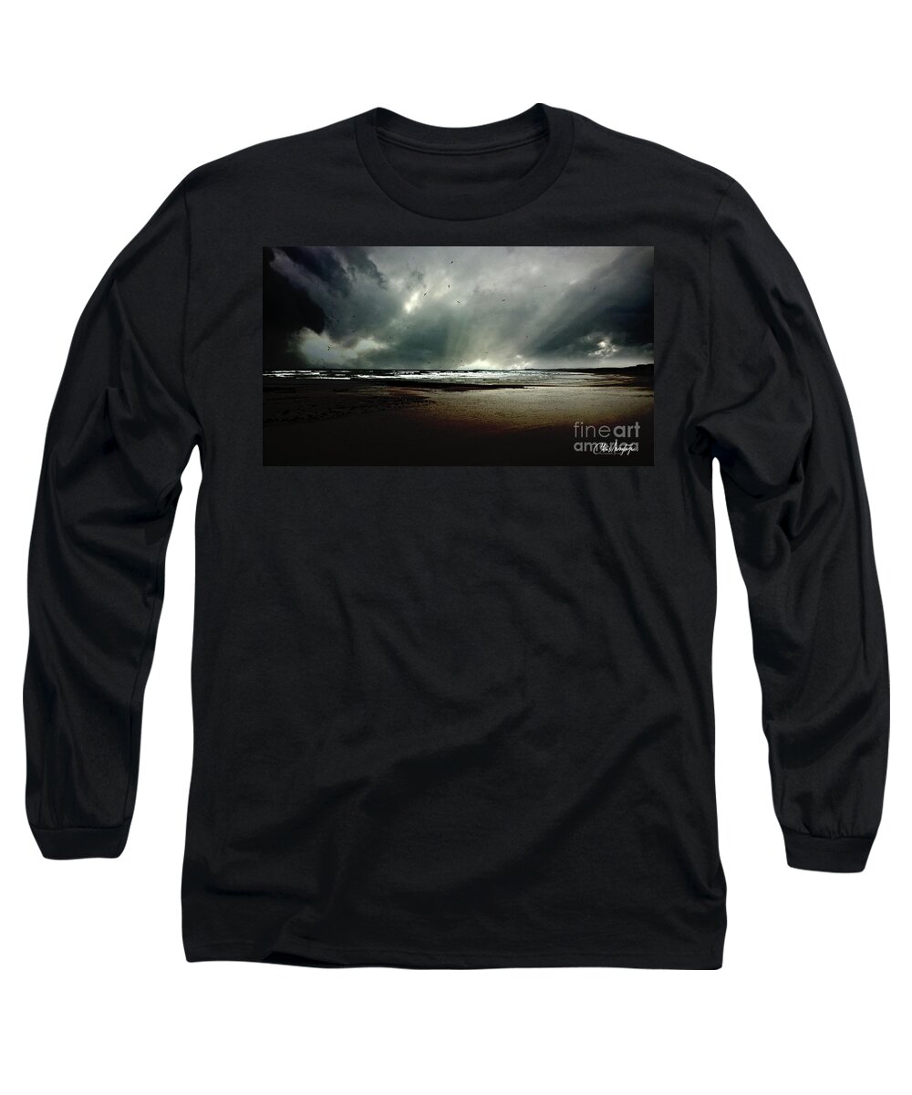 Landscape Long Sleeve T-Shirt featuring the digital art Dark Glory by Chris Armytage