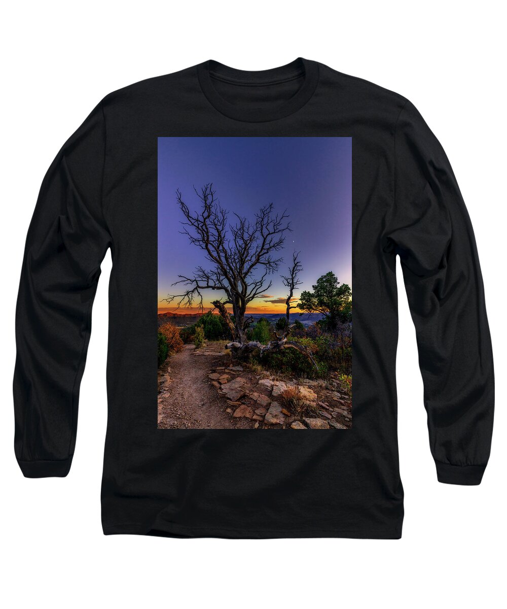 Dead Tree Long Sleeve T-Shirt featuring the photograph Dead Tree over Durango by Bradley Morris