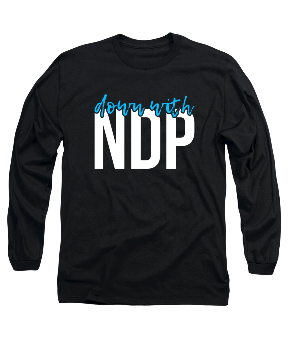 Democratic Long Sleeve T-Shirt featuring the digital art Down With NDP Nancy Pelosi by Flippin Sweet Gear