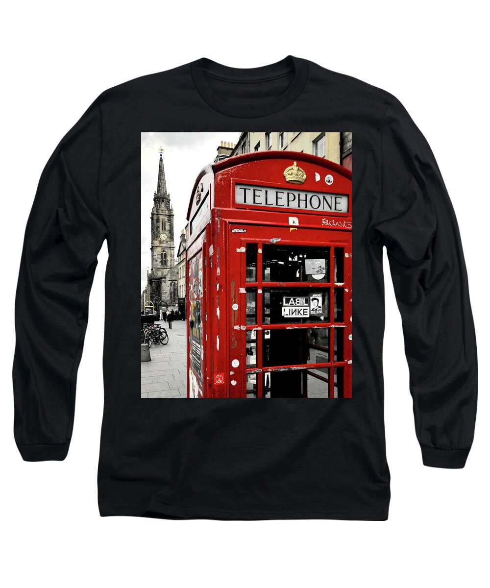Edinburgh Long Sleeve T-Shirt featuring the photograph Edinburgh Calling by Jim Albritton