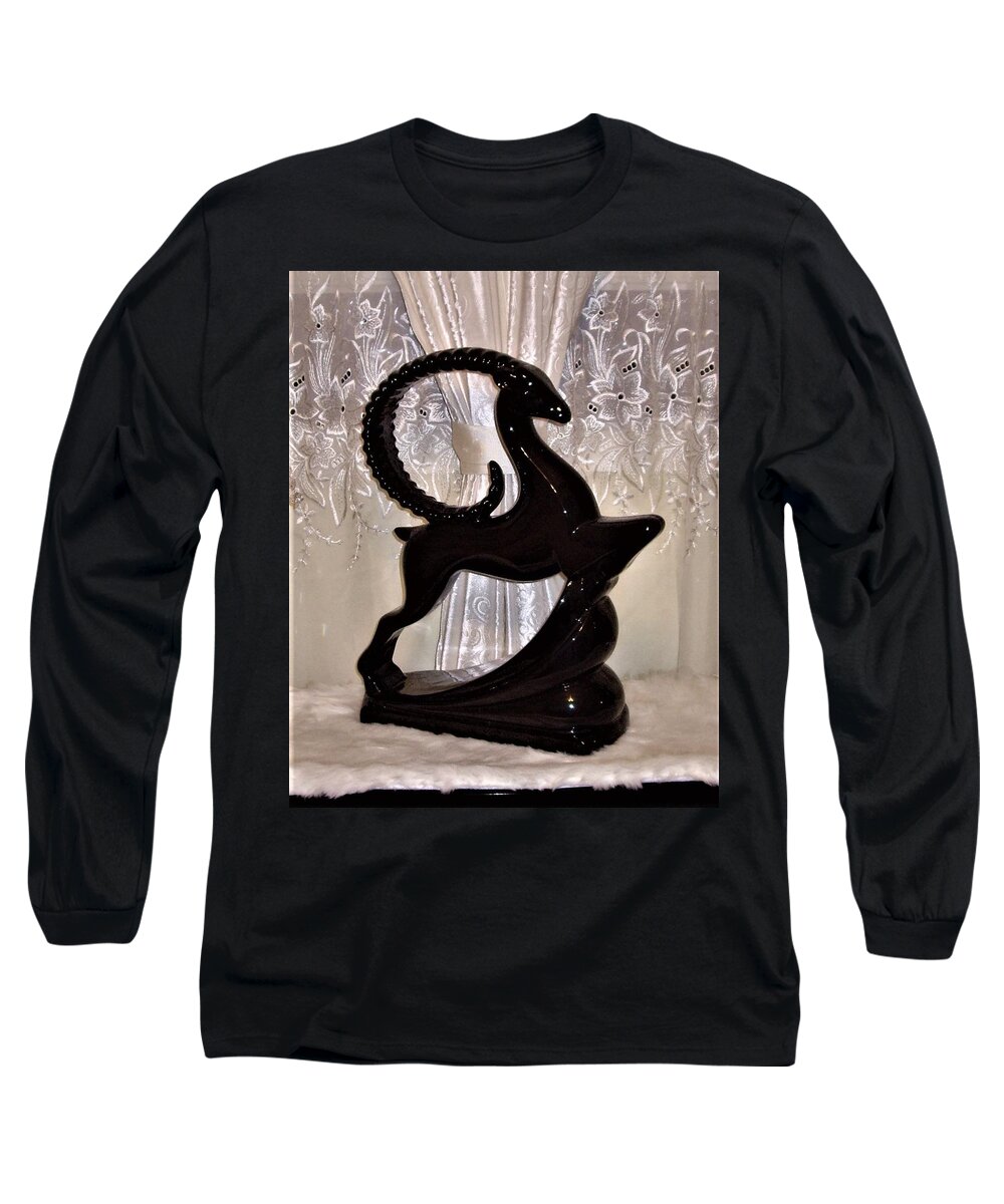 Animal Long Sleeve T-Shirt featuring the photograph Exotic Animal Figurine by Nancy Ayanna Wyatt