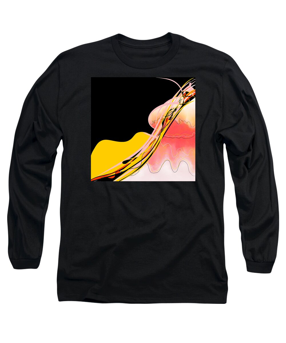  Long Sleeve T-Shirt featuring the digital art Fall Fire by Amber Lasche