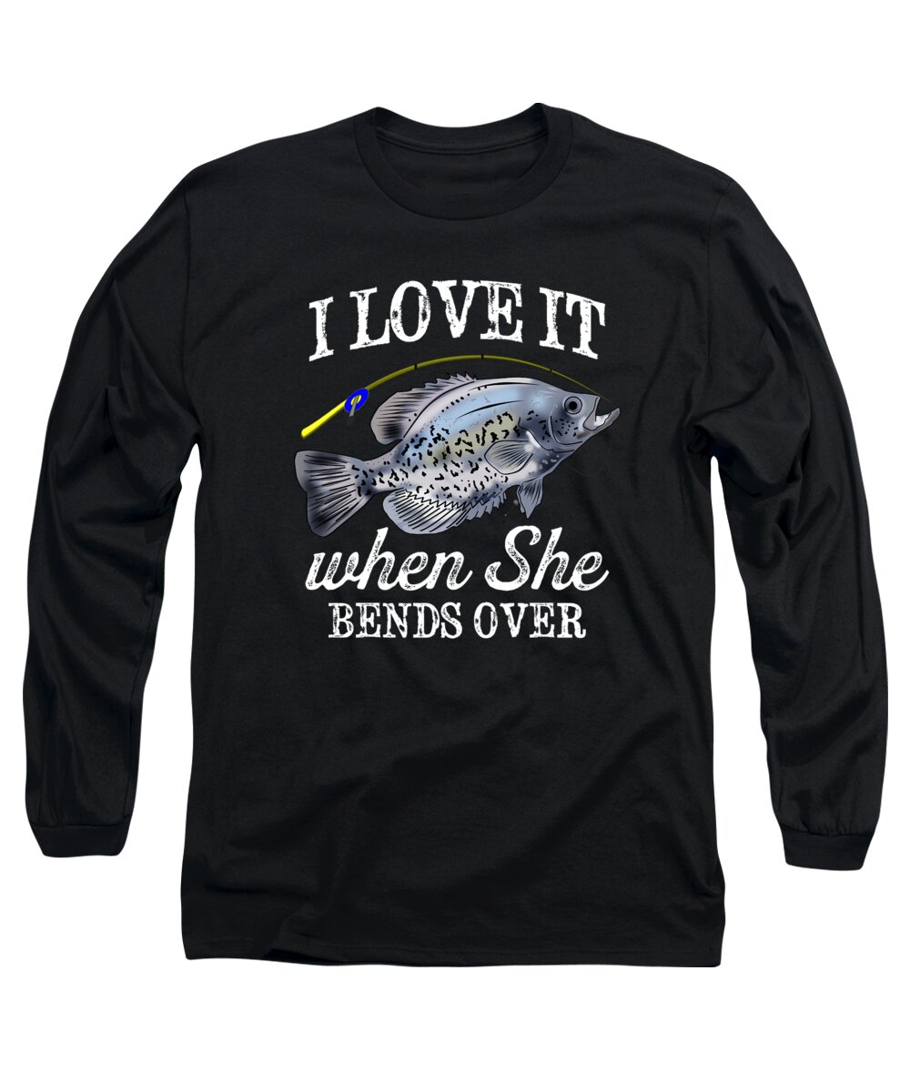 Funny Black Crappie Fishing Freshwater Fish Gift Long Sleeve T