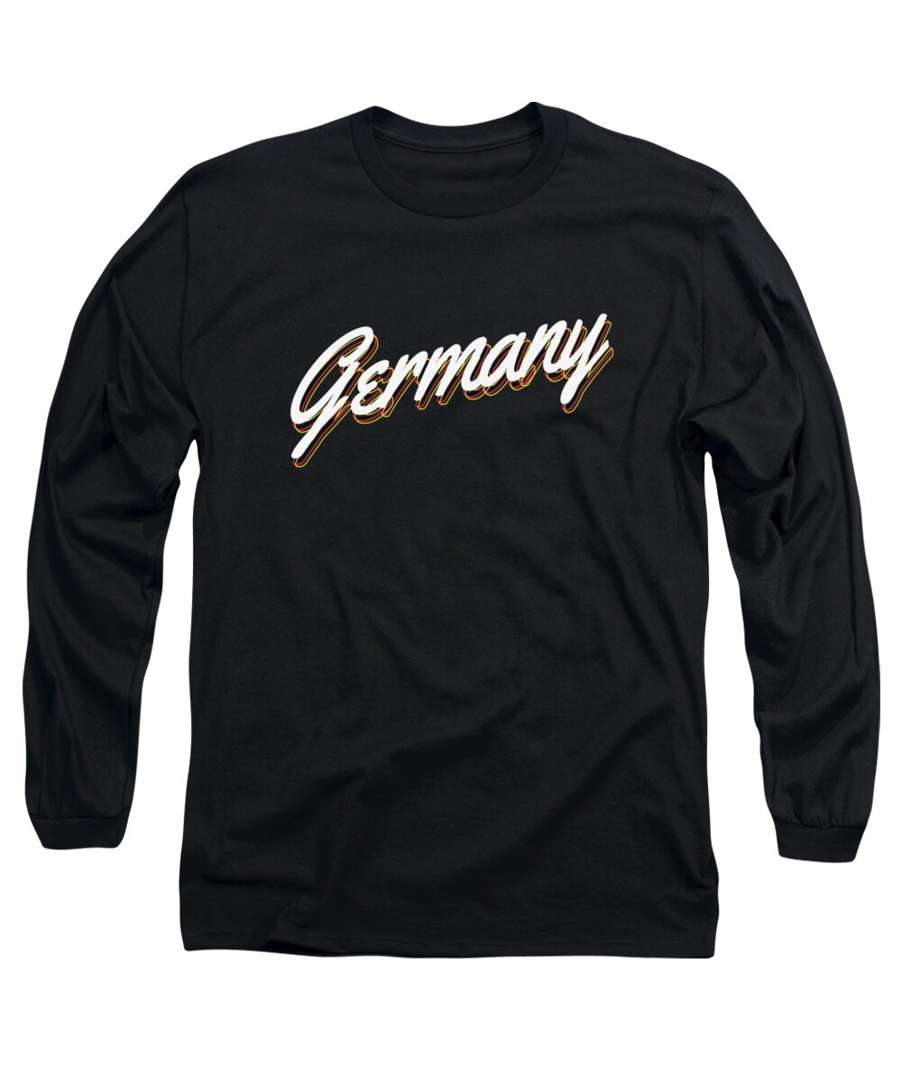 Germany Long Sleeve T-Shirt featuring the digital art Germany German by Moon Tees