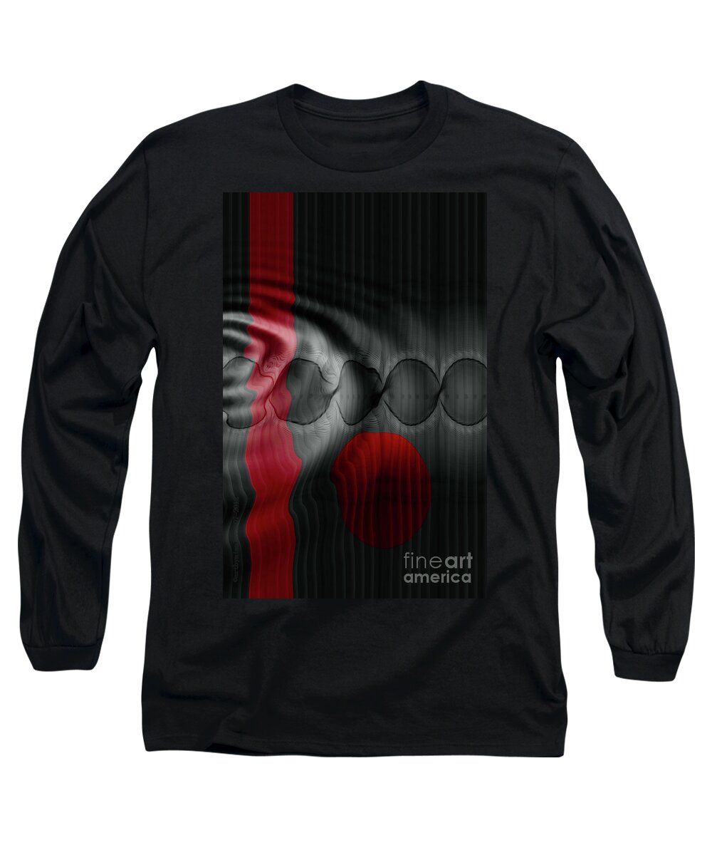 Symbolic Long Sleeve T-Shirt featuring the digital art Gliding through an Echo by Mimulux Patricia No