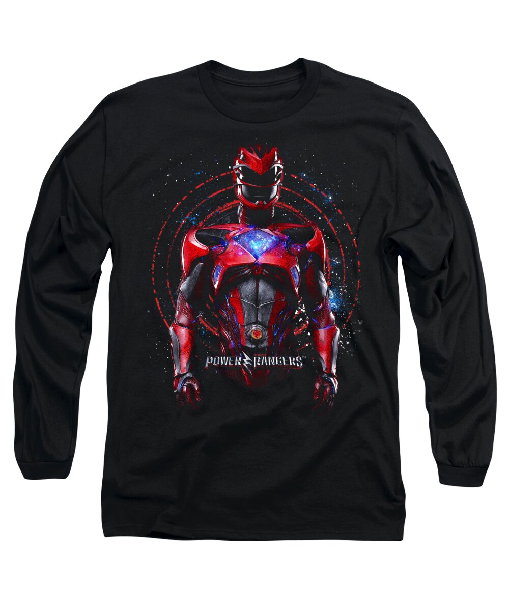 Winter Lion Long Sleeve T-Shirt featuring the digital art Go Go Power Rangers Red Ranger by Daniela Gaskins