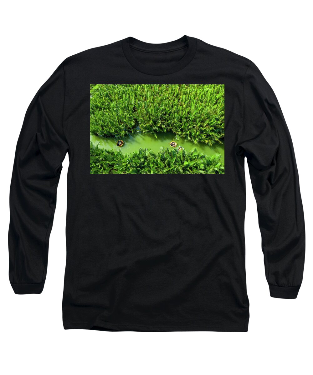 Awesome Long Sleeve T-Shirt featuring the photograph Green Coconut Forest by Khanh Bui Phu
