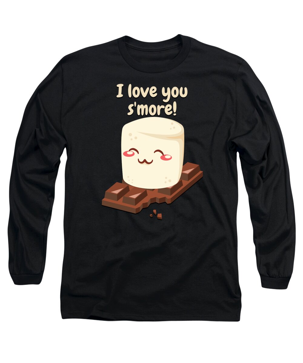 Smore Long Sleeve T-Shirt featuring the digital art I Love You Smore Cute Design by Aaron Geraud