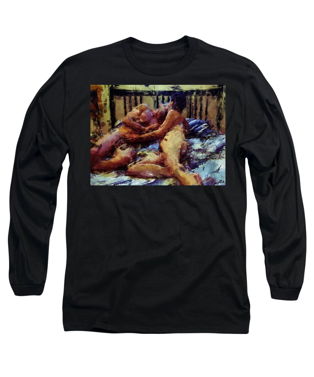 Nude Long Sleeve T-Shirt featuring the photograph I Need You by Kurt Van Wagner