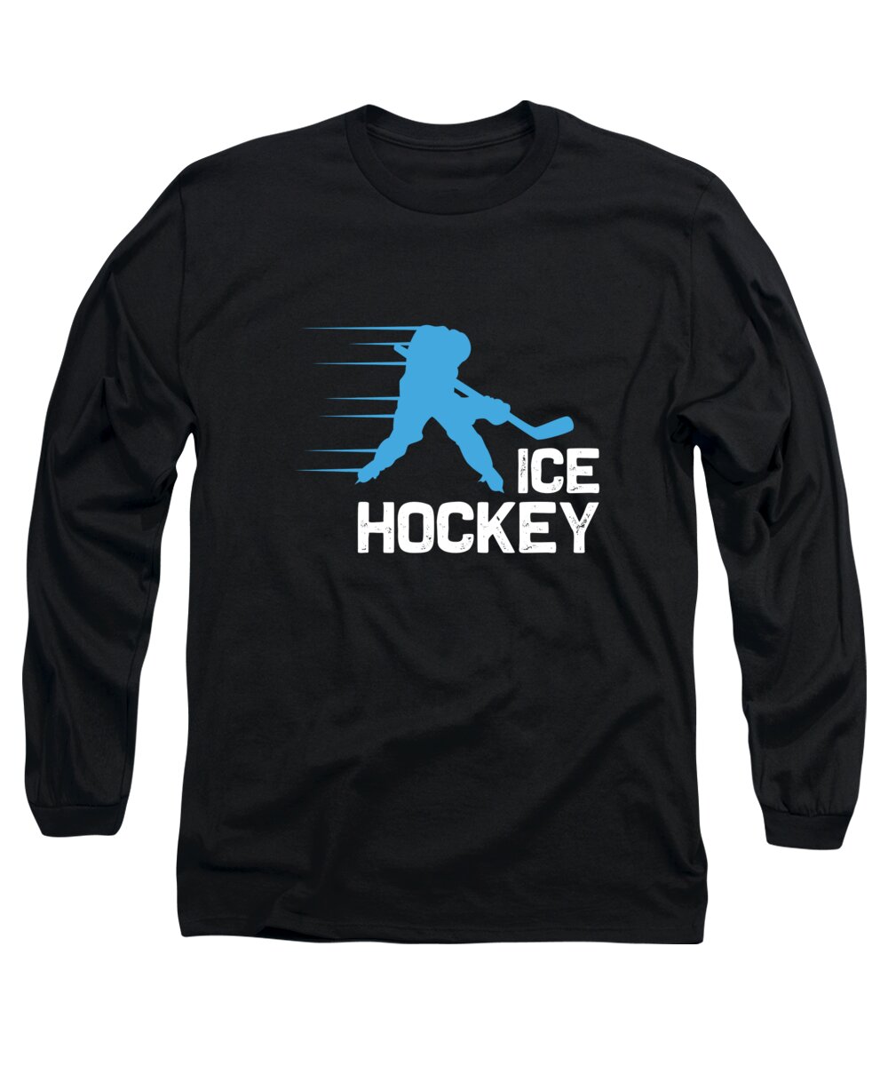 Ice Hockey Long Sleeve T-Shirt featuring the digital art Ice Hockey by Jacob Zelazny
