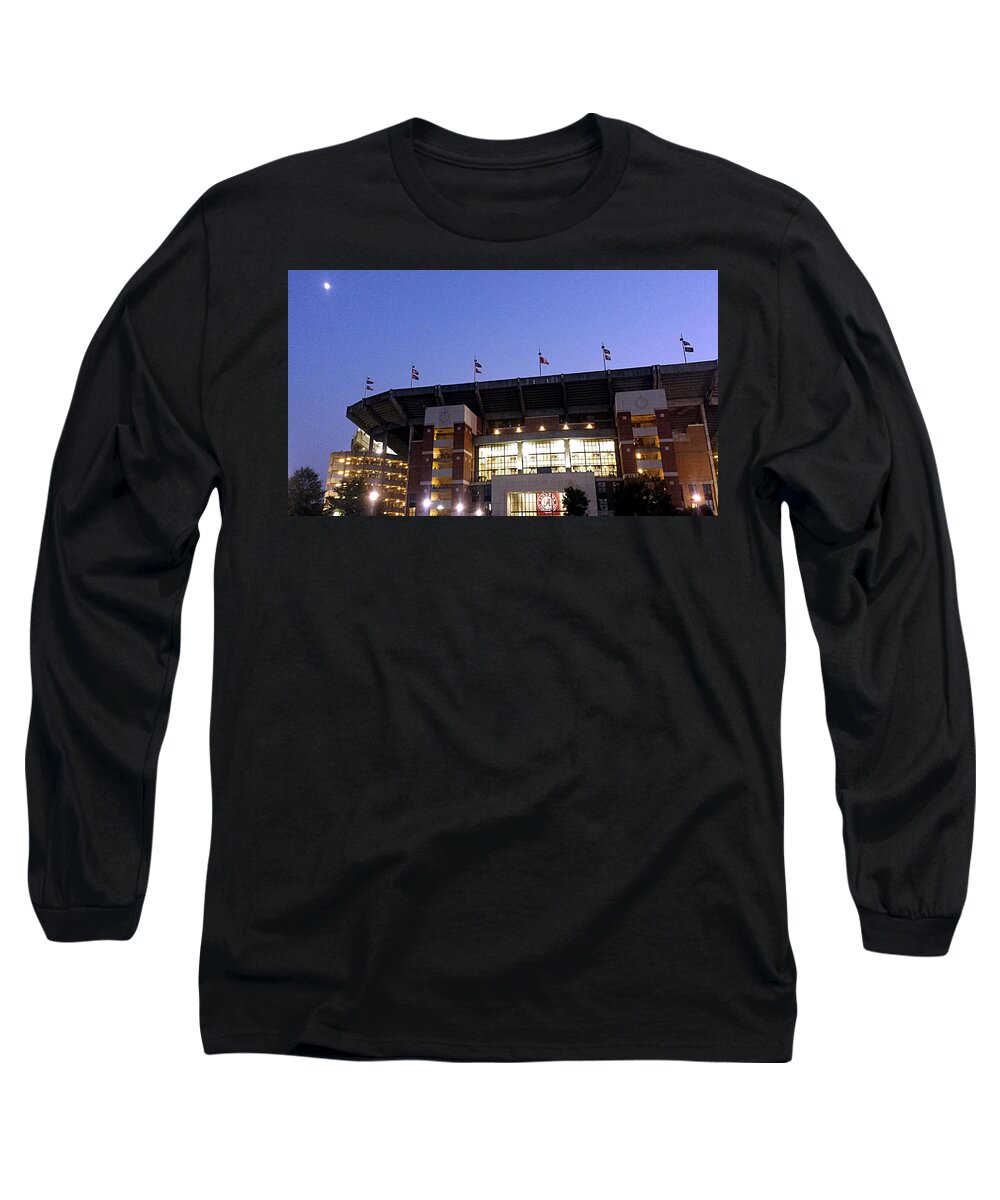 Gameday Long Sleeve T-Shirt featuring the photograph Illuminated Bryant-Denny Stadium by Kenny Glover