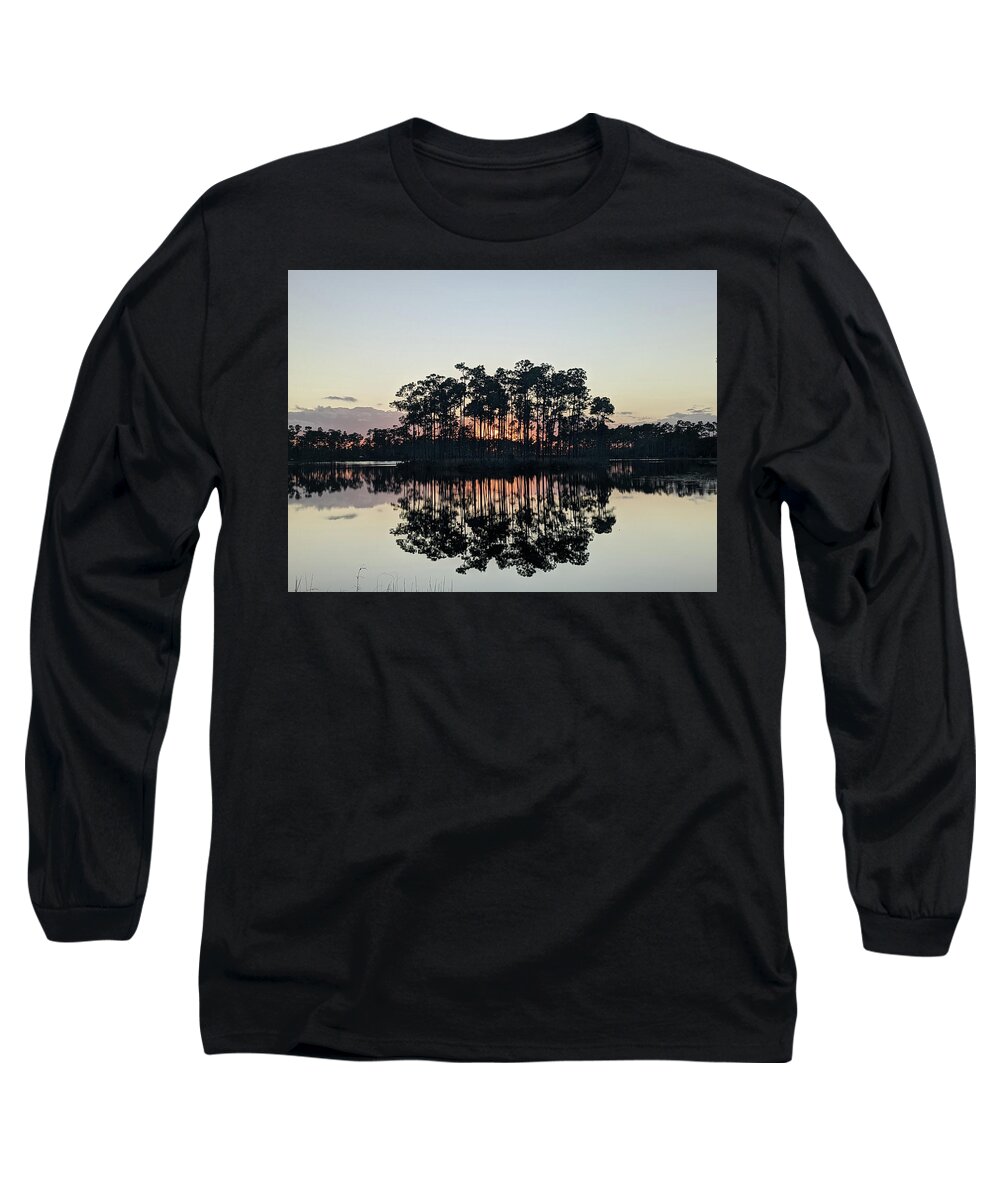 Island Long Sleeve T-Shirt featuring the photograph Island Sunset Reflection by Robert Banach