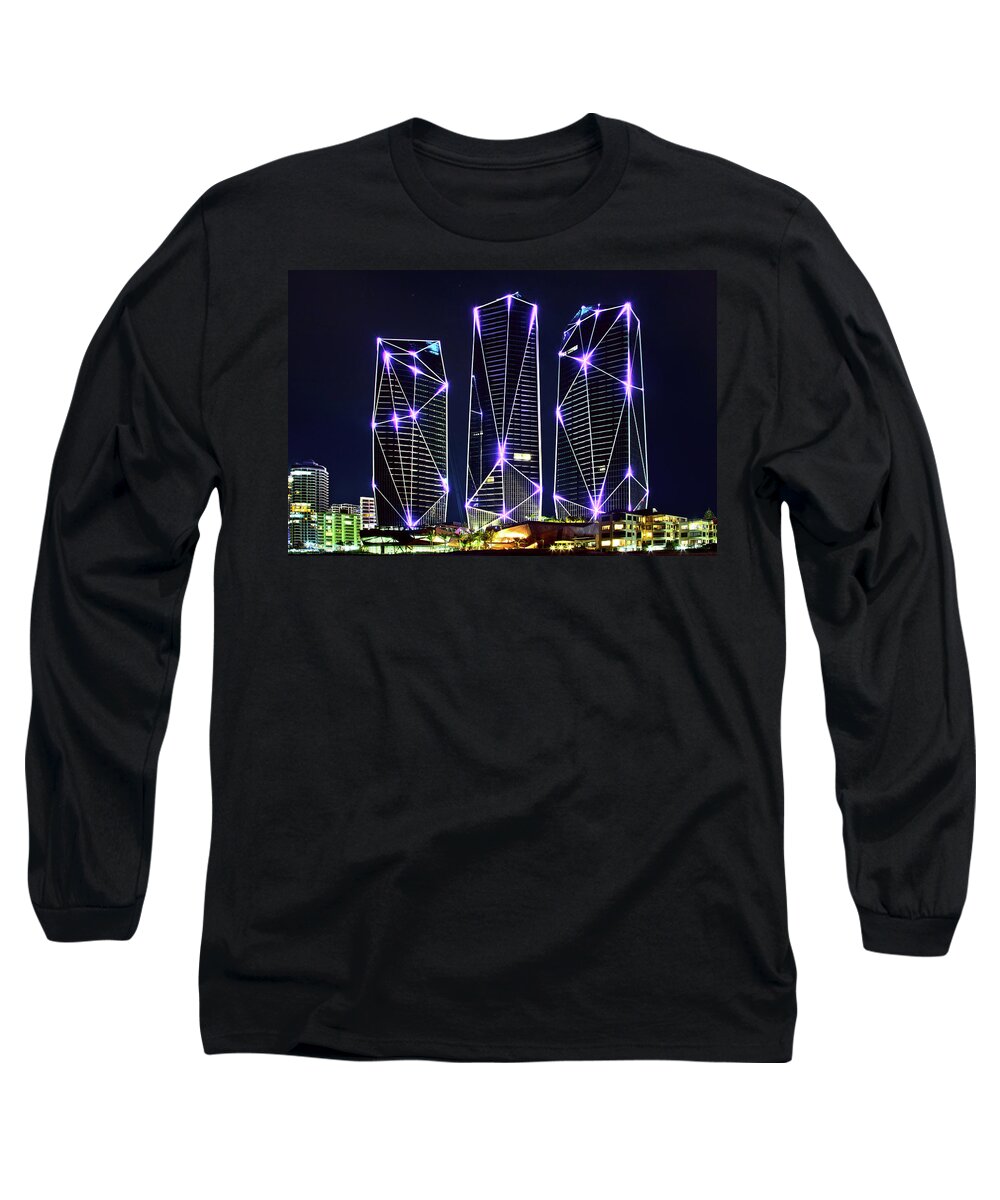 Architectural Design Long Sleeve T-Shirt featuring the photograph Jewel Of The Night by Az Jackson