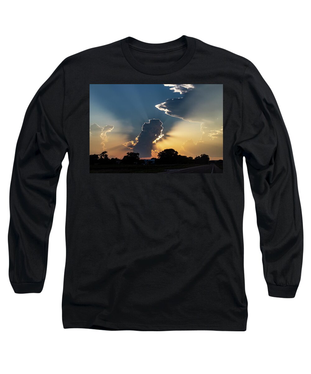 Nebraskasc Long Sleeve T-Shirt featuring the photograph Last Storm Chase of the Year 004 by Dale Kaminski