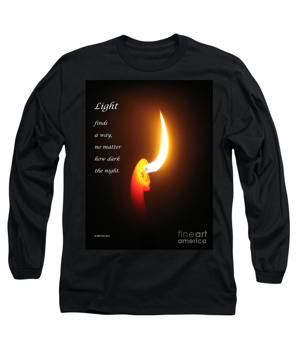 Light Long Sleeve T-Shirt featuring the photograph Light Finds a Way by Ann Horn