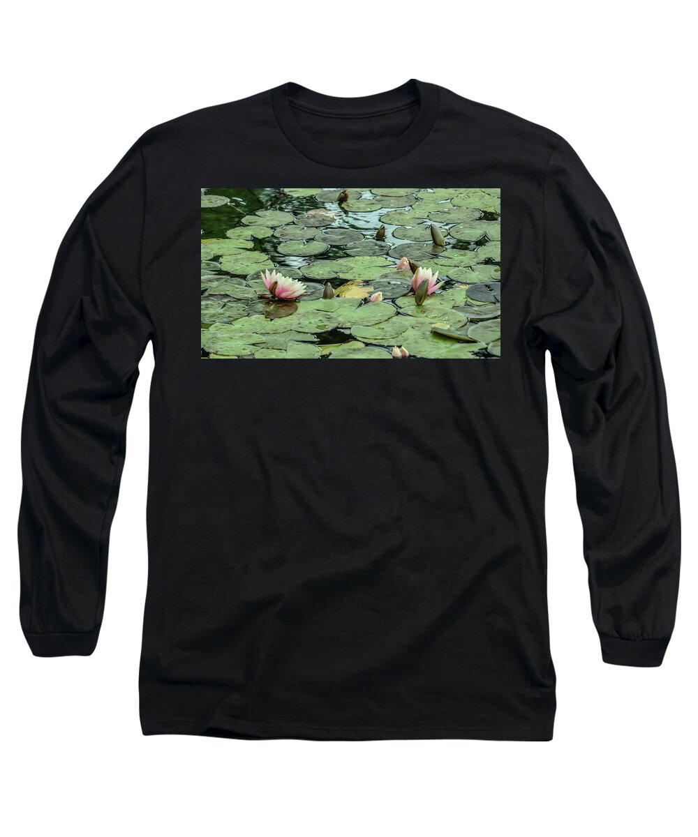 Purity Long Sleeve T-Shirt featuring the photograph Lotus Blossoms by Christina McGoran