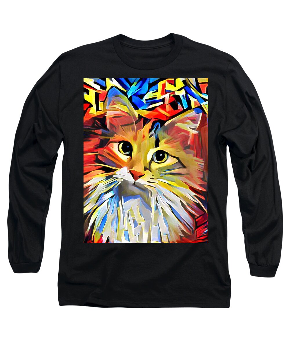 Cat Long Sleeve T-Shirt featuring the digital art Mercy Is My Name by Jeff Iverson