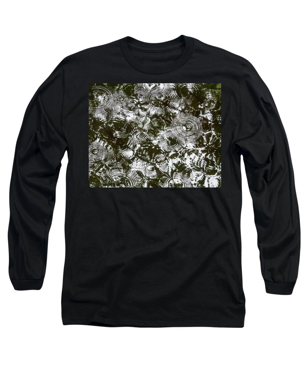Rain Long Sleeve T-Shirt featuring the photograph Mesmerizing Raindrops by Lynn Wohlers