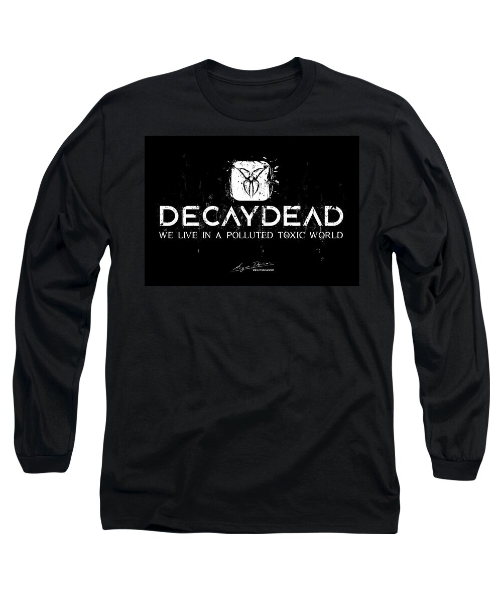 Logotype Long Sleeve T-Shirt featuring the digital art Decaydead by Argus Dorian