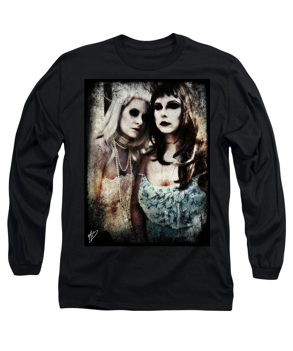 Dark Long Sleeve T-Shirt featuring the digital art Monique and Ryli 1 by Mark Baranowski