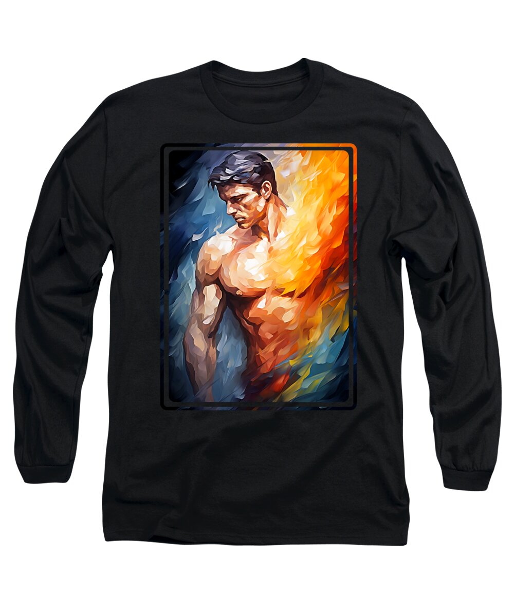  Nude Painting Long Sleeve T-Shirt featuring the painting Nude Painting 5 by Mark Ashkenazi