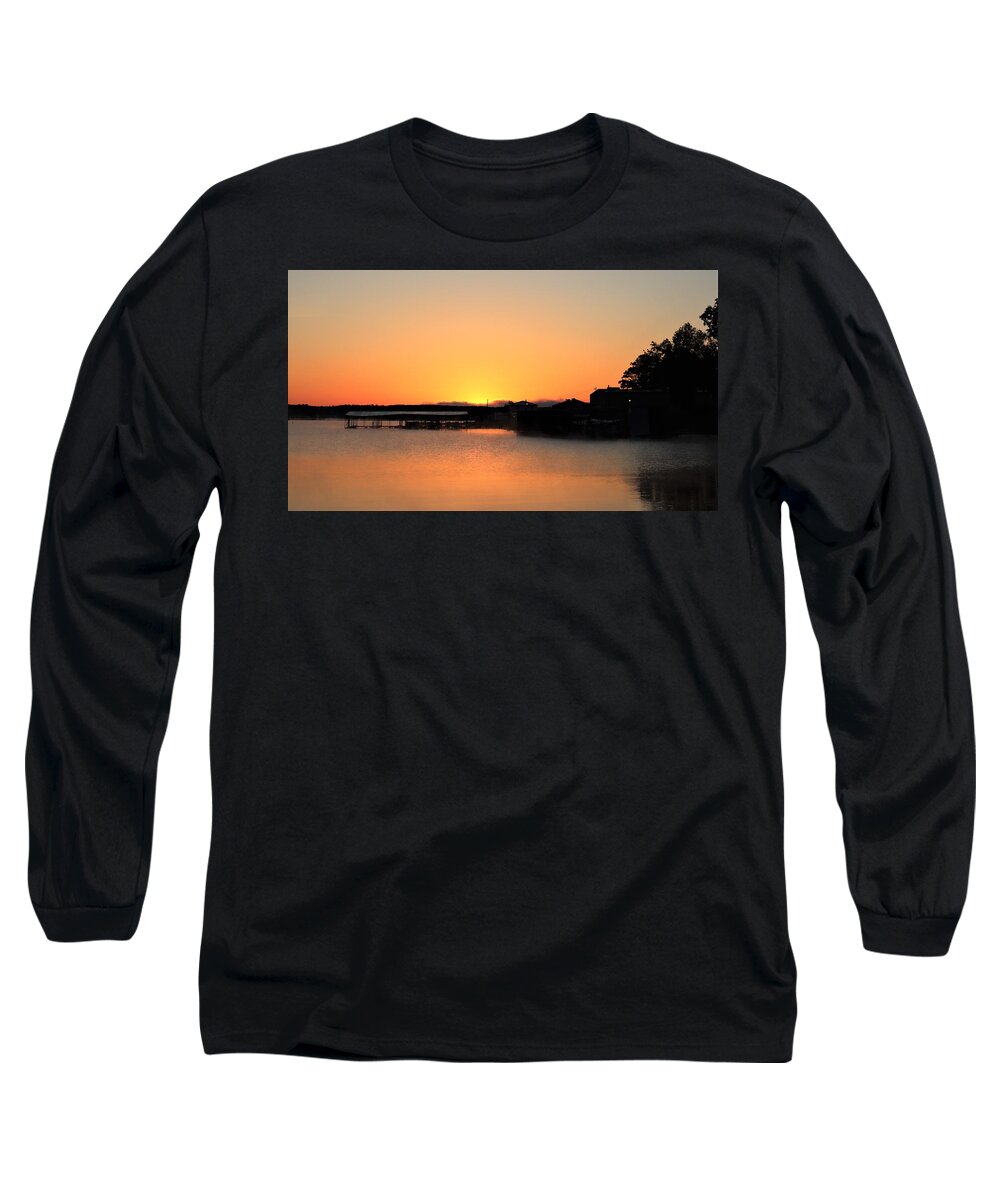 Lake Long Sleeve T-Shirt featuring the photograph Orange You Coming Up? by Ed Williams