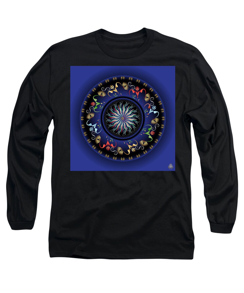 Mandala Long Sleeve T-Shirt featuring the digital art Ornativo Vero Circulus No 4194 by Alan Bennington