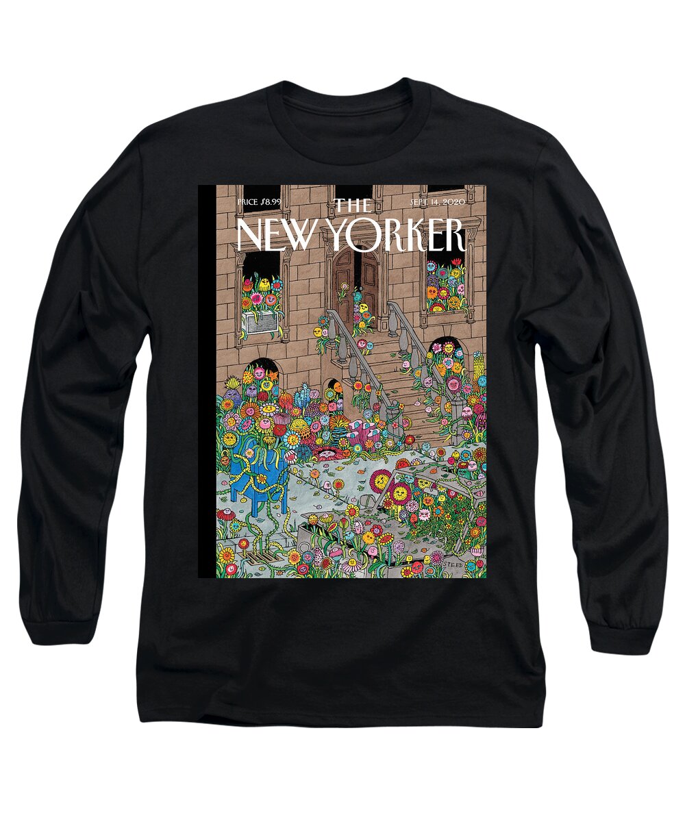 New York Long Sleeve T-Shirt featuring the painting Overgrown by Edward Steed