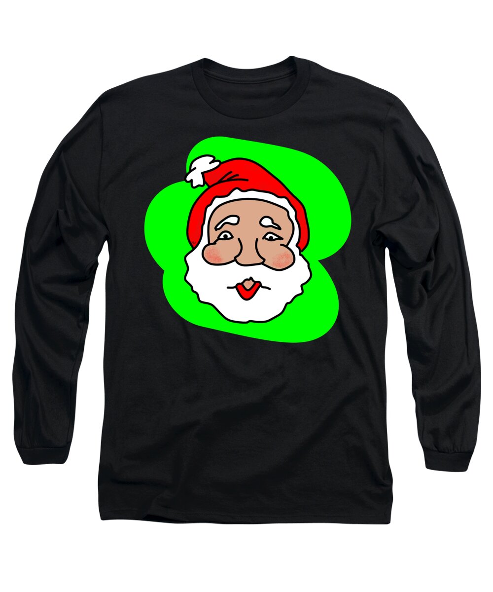 Santa Long Sleeve T-Shirt featuring the digital art Papa Christmas - Christmas Art by Bill Ressl