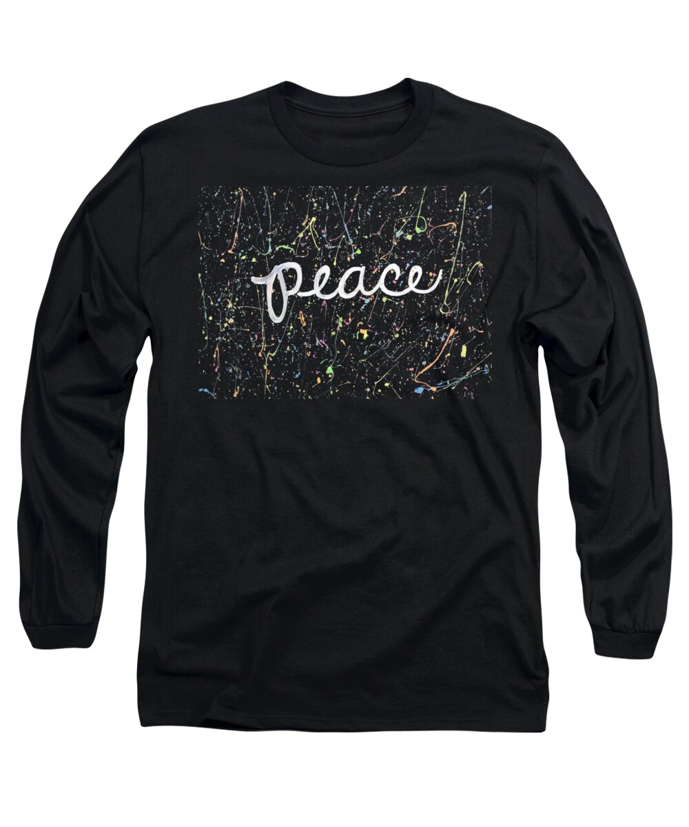 Peace Long Sleeve T-Shirt featuring the painting Peace in the Chaos by Eseret Art
