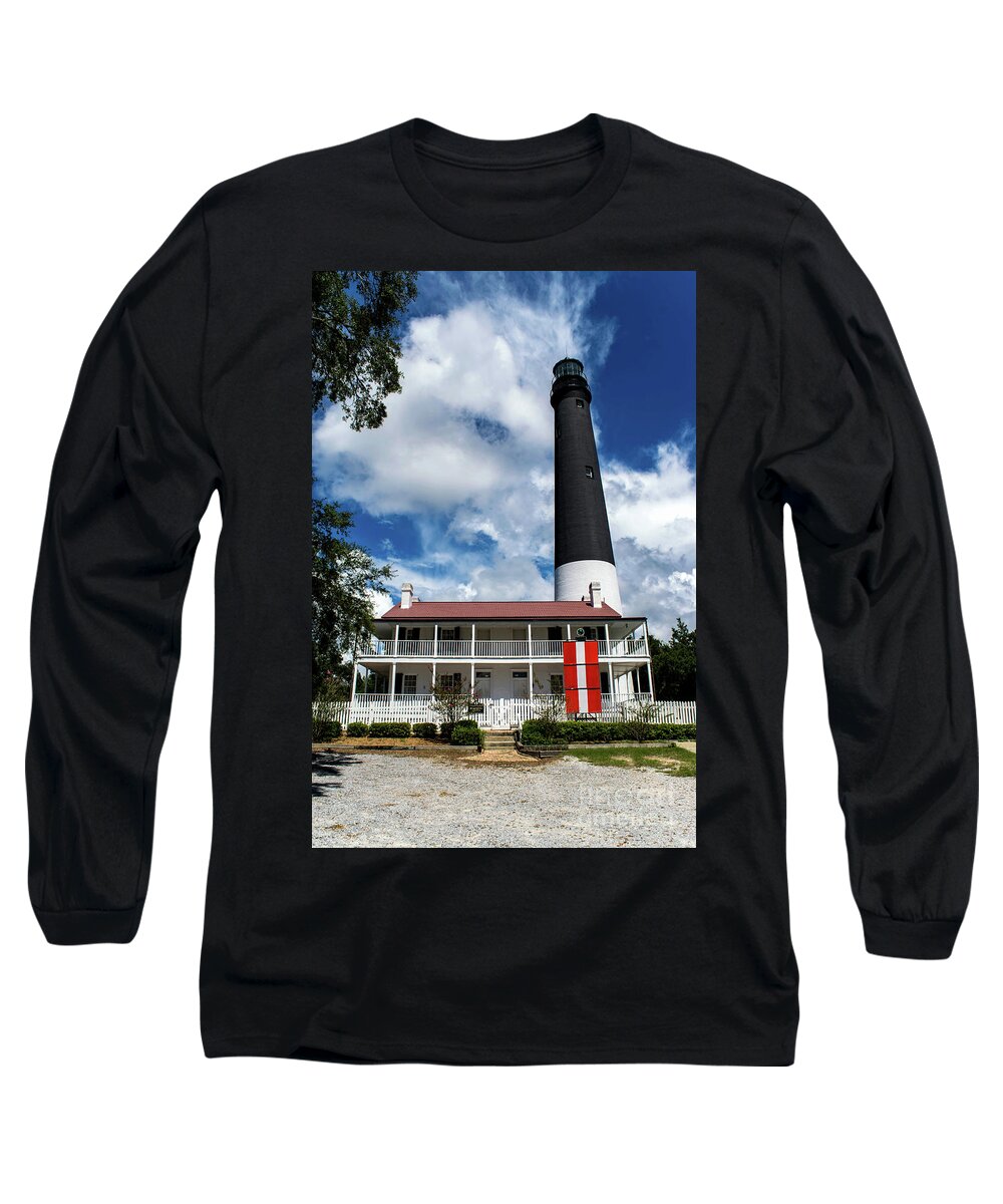 Pensacola Long Sleeve T-Shirt featuring the photograph Pensacola Florida Lighthouse by Beachtown Views