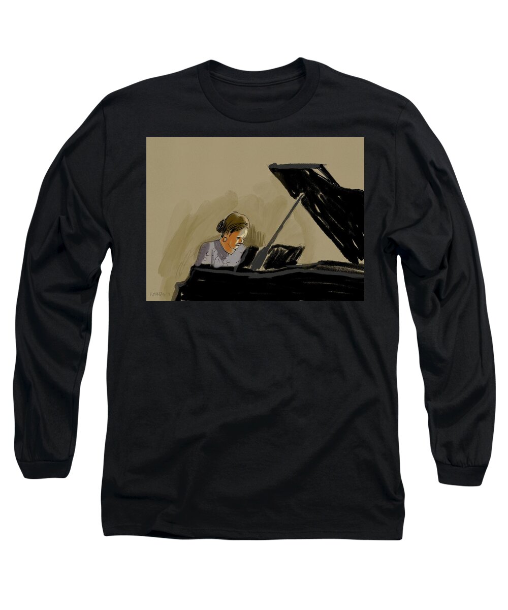 Piano Long Sleeve T-Shirt featuring the digital art Piano Recital by Don Morgan