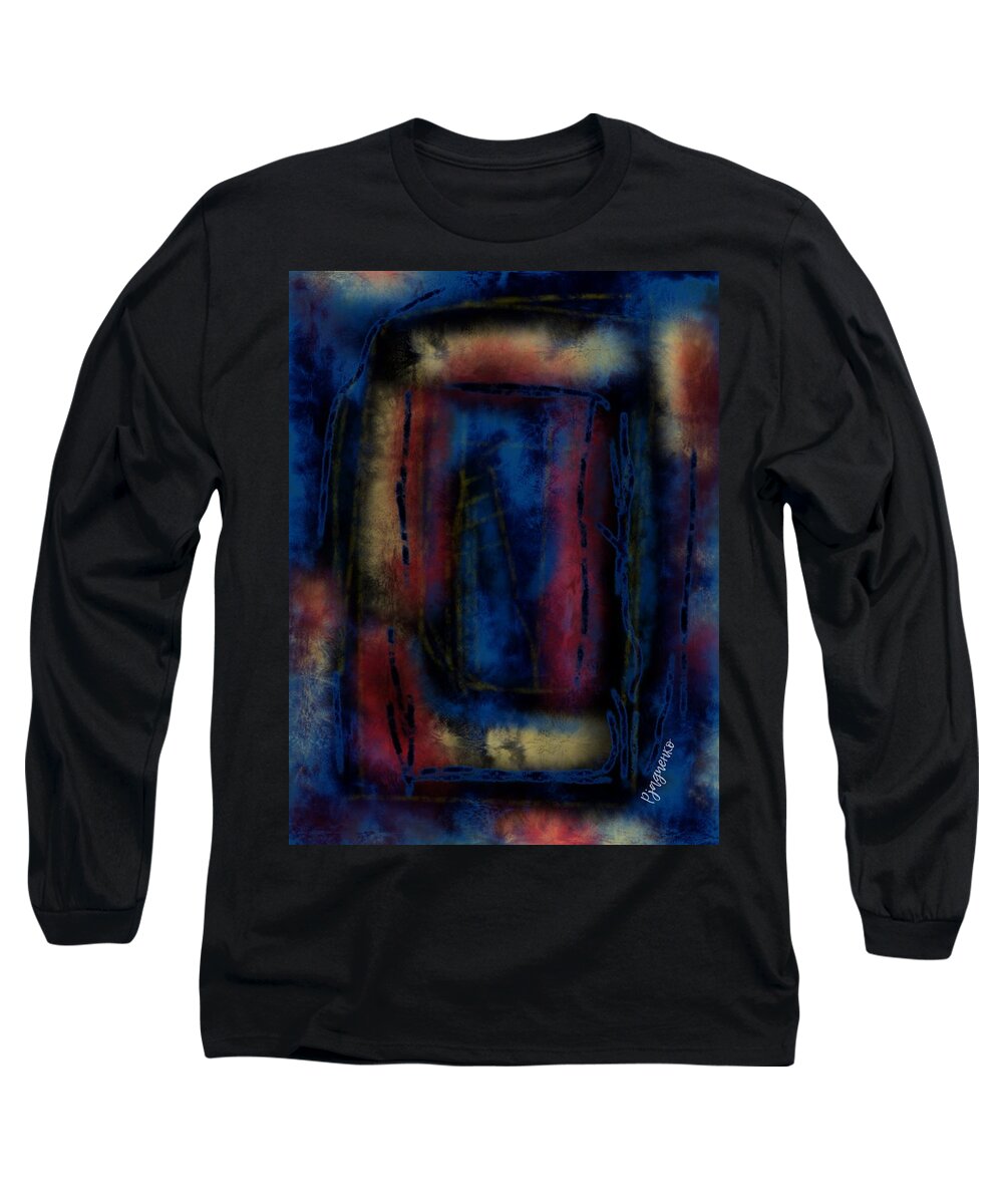 Portal Long Sleeve T-Shirt featuring the digital art Portal #23 by Ljev Rjadcenko