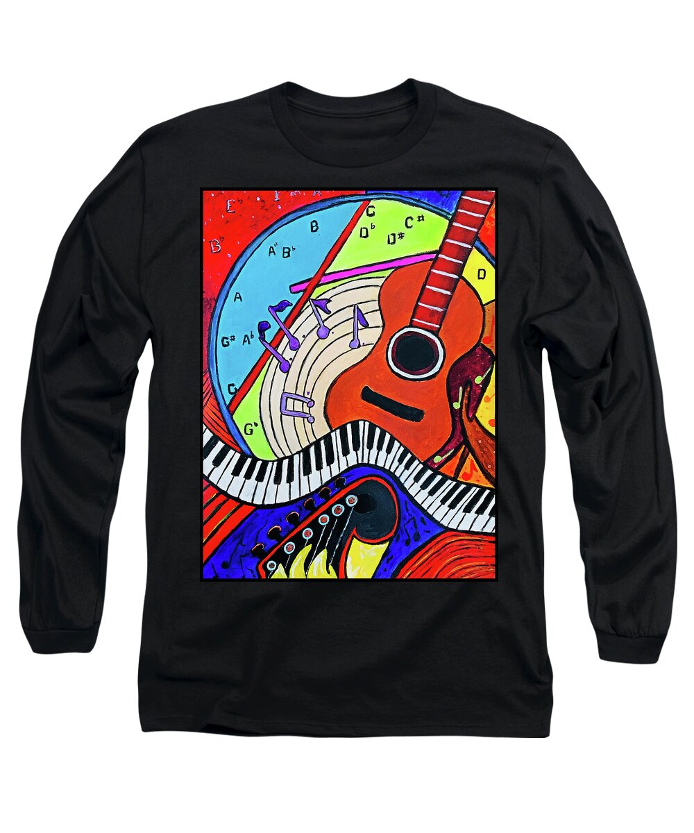 Painting Long Sleeve T-Shirt featuring the painting Practice Time by Monica Engeler